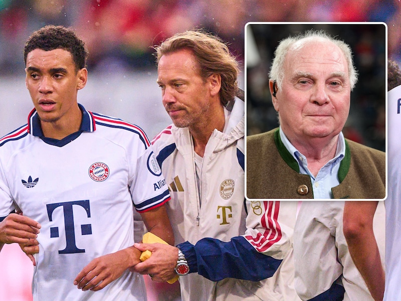 “Van mijn stoel geblazen”: ook Bayern-erevoorzitter Uli Hoeneß schrok zit rot, maar benadrukt dat carrière van Jamal Musiala niet in gevaar is