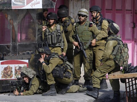 Israëlische soldaten in Hebron.