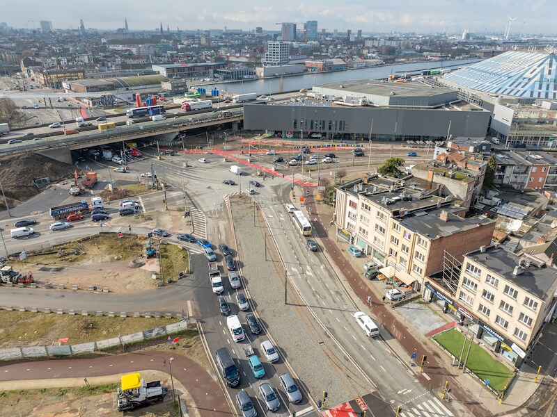 Schijnpoortweg begin oktober deels afgesloten voor afbraak viaduct Merksem
