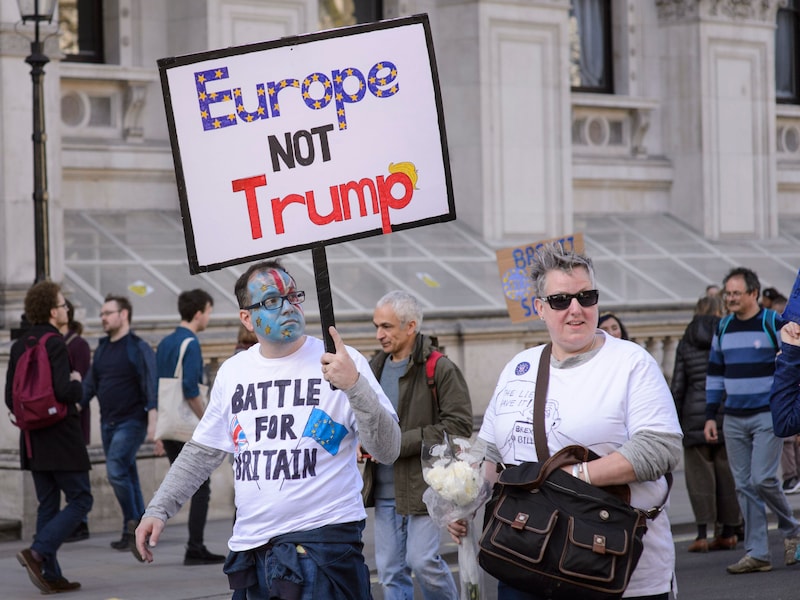 Anti-Brexit-demonstranten in Londen.