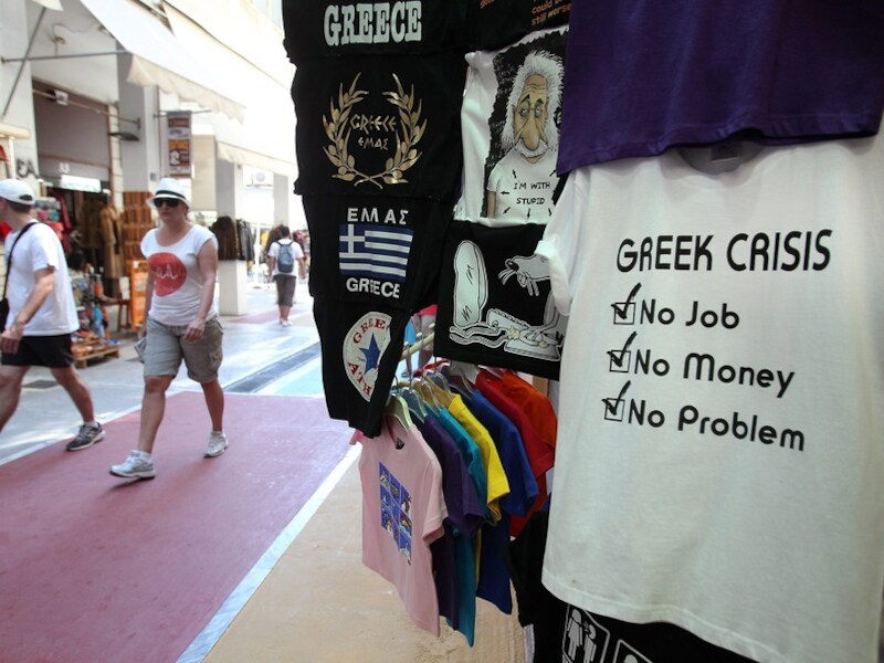 In Athene mag er ook gelachen worden met de crisis.