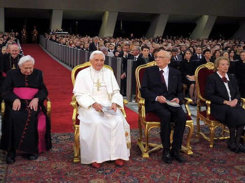 Beeld uit 2008 van paus Benedictus XVI.