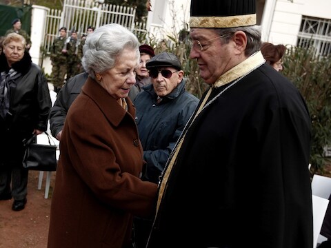 Herdenking in Athene van de Griekse joden die in de Tweede Wereldoorlog zijn omgekomen, 27 januari.