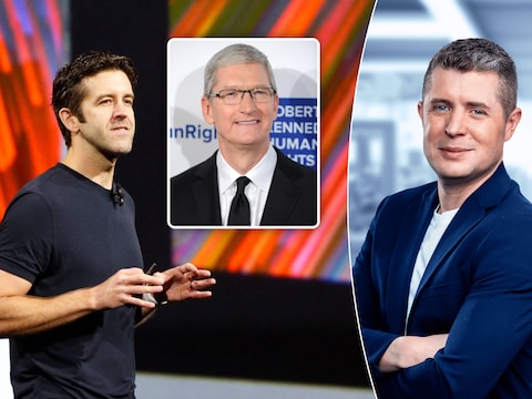 Opvolger John Ternus, huidige CEO Tim Cook, techjournalist Kenneth Dée