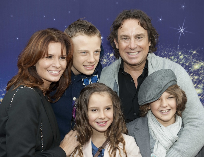 Een familieplaatje uit de oude doos: Leontien, Luca, Jada, Marco en Senna in 2012.