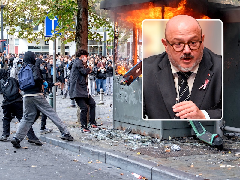 Volgens minister Bernard Quintin (MR) is er in Luik een soort Antifa geïnfiltreerd tussen de protesterende studenten.