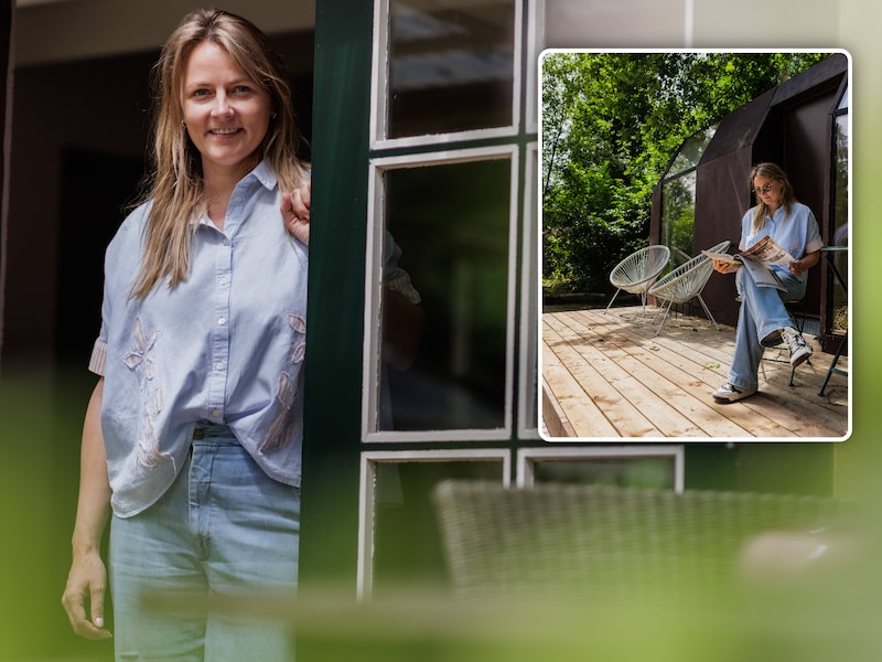 Een chalet, een tiny house op het water én een bunker: Ellis (39) maakte met 50.000 euro van perceel van oude dynamietfabriek een echte vakantieplek