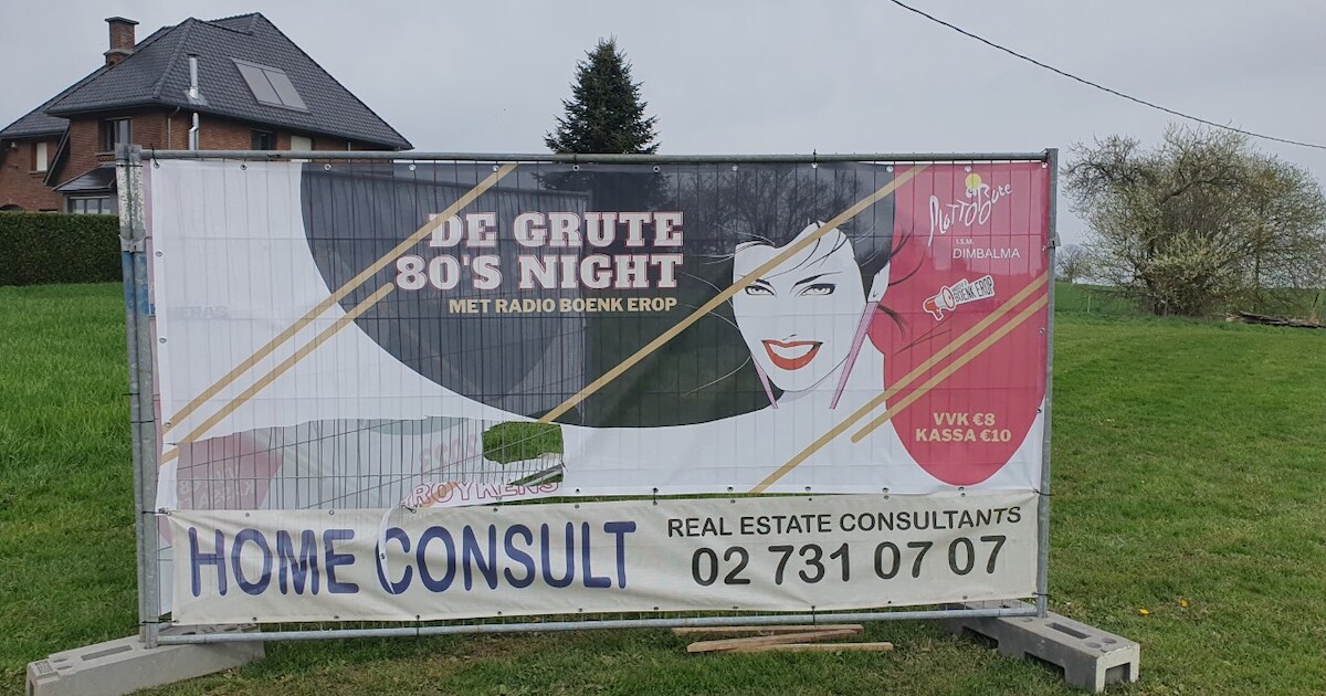 Vandalen viseren reclame Grute 80’s Night: “Blijkbaar willen ze niet ...