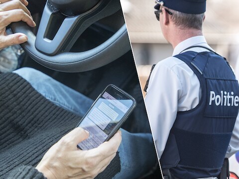 Een man werd in Evergem betrapt met zijn gsm achter het stuur.