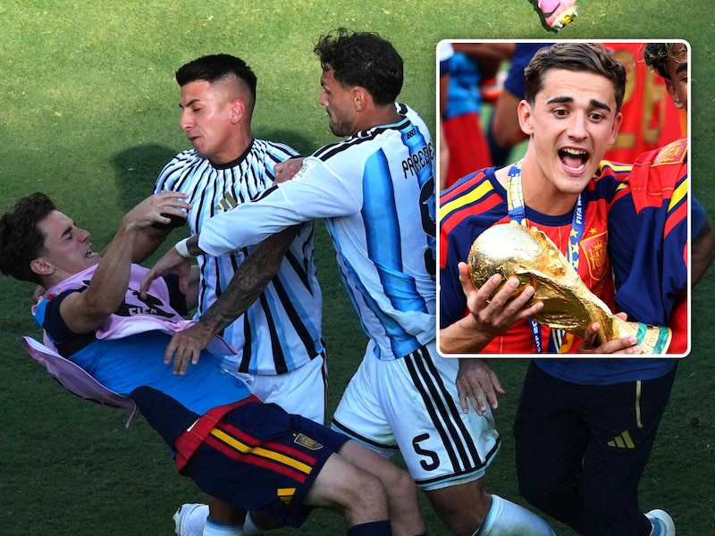 “Voetbal heeft ook een agressievere kant”: Leandro Paredes werkt hem zelf stevig op de grond, maar toch hoeft schorsing volgens Gavi niet