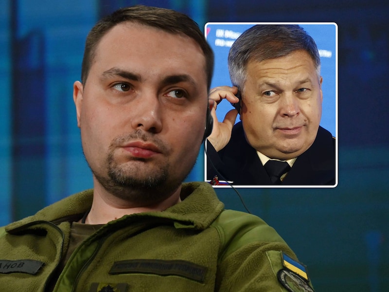 Kyrylo Boedanov (l), stafchef van Zelensky’s kabinet, versus Igor Kostjoekov, de grote baas van de Russische inlichtingendienst.