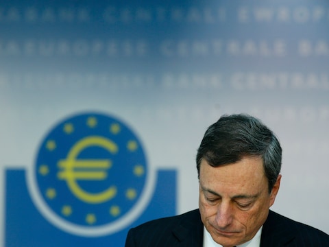 Mario Draghi, voorzitter van de Europese Centrale Bank (ECB).
