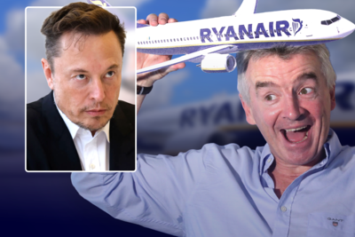 Oorlog tussen de twee grootste ego’s uit zakenwereld: Elon Musk wil Ryanair kopen, Michael O’Leary slaat terug met stuntprijzen