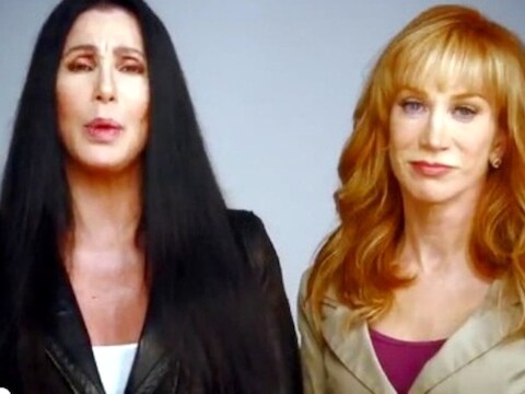 Cher &amp; Kathy Griffin roepen vrouwen op te kiezen voor Obama