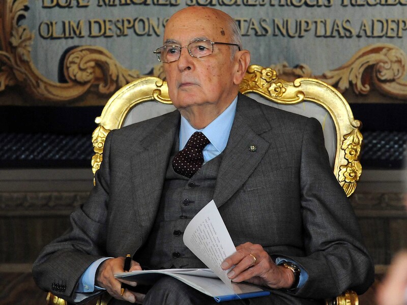 De Italiaanse president Giorgio Napolitano.