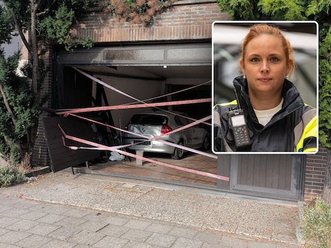 Mohamed S. crashte tijdens de achtervolging in een garage in de Galgeweellaan op Linkeroever (Antwerpen). Inzet: Kim Bastiaens, woordvoerder van politie Antwerpen.