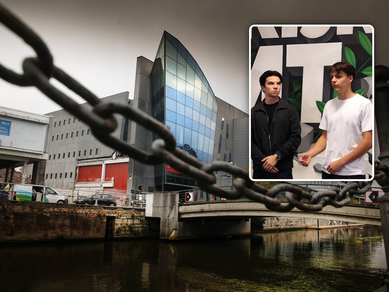 de voormalige ziekenhuissite / (inzet: Tijn Debusschere en Andres Vandekerckhove van Sterk Design)