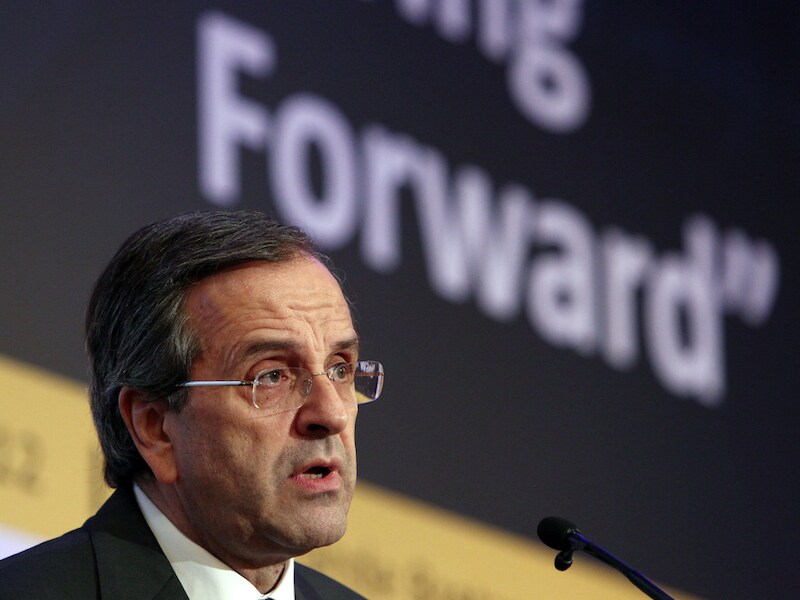 De Griekse premier Antonis Samaras.