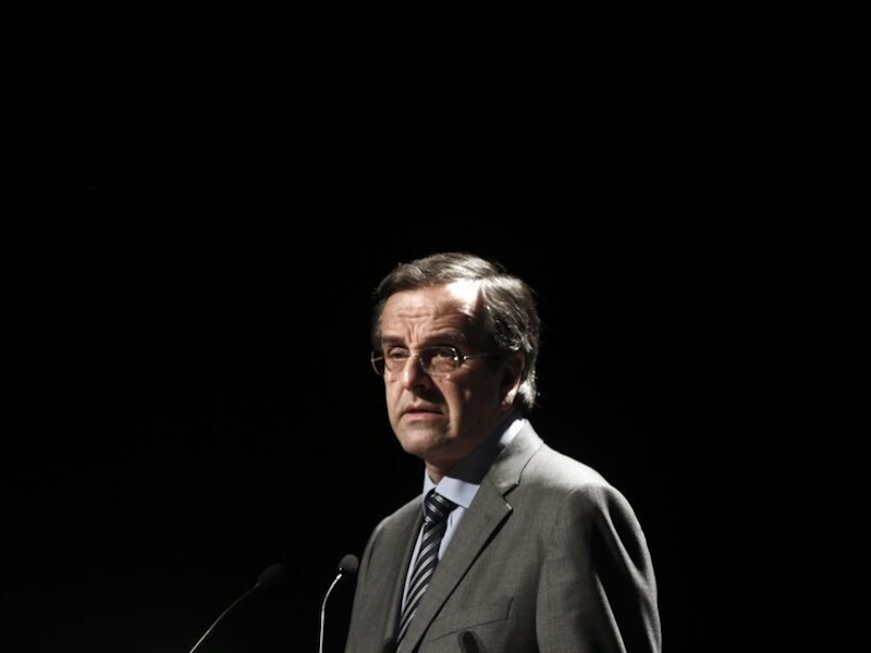 De Griekse premier Antonis Samaras.