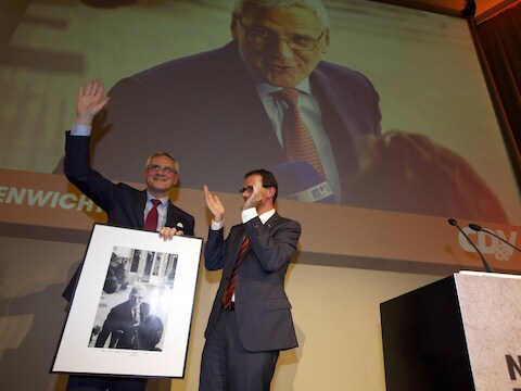 Boegbeeld Kris Peeters en voorzitter Wouter Beke.