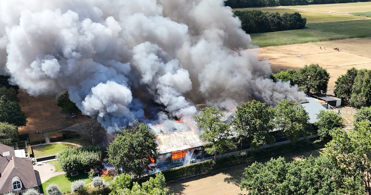 Inwoners van De Klinge moeten ramen en deuren sluiten na zware stalbrand net over de grens