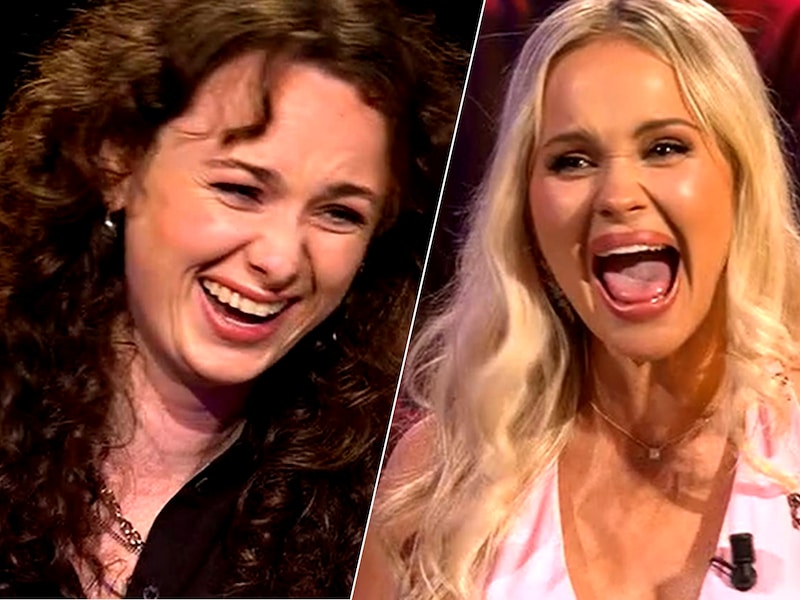 Anastasya Chenook (r) gilt alles bij elkaar, Amber Piddington maakte indruk bij haar debuut in ‘De slimste mens’.