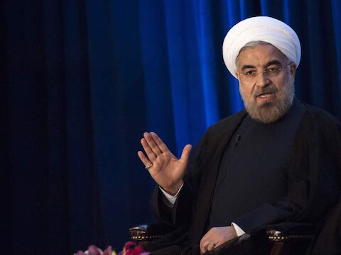 De Iraanse president Hassan Rohani.