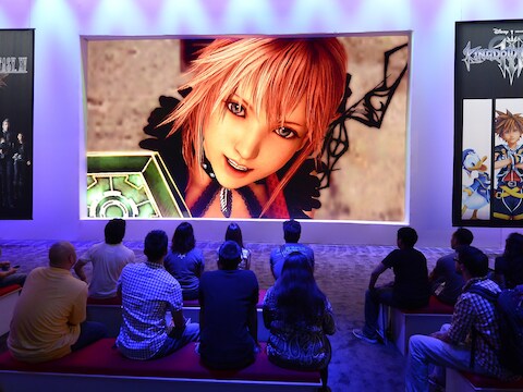 Fans bekijken de voorstelling van Lighting Returns: Final Fantasy XIII, op de E3-beurs eerder dit jaar.