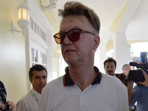 Bondscoach Louis van Gaal.