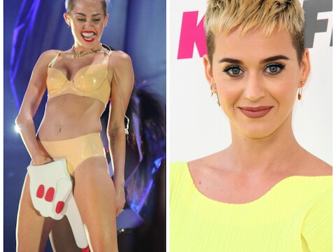 Miley Cyrus zou het meisje zijn waarover de hit 'I Kissed A Girl' gaat. De gelijkenis tussen de twee is alvast treffend.