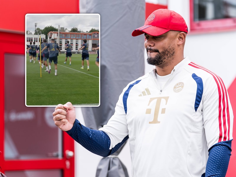 “Nooit gezien in de clubgeschiedenis”: Vincent Kompany leidt gigantische training bij Bayern München en staat met liefst 60 man op één oefenveld