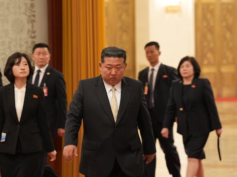 De Noord-Koreaanse dictator Kim. 