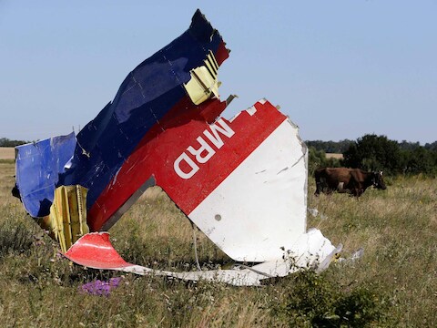 Een wrakstuk van MH17