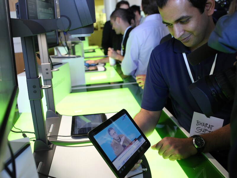 De Motorola Xoom-tablet van Motorola.