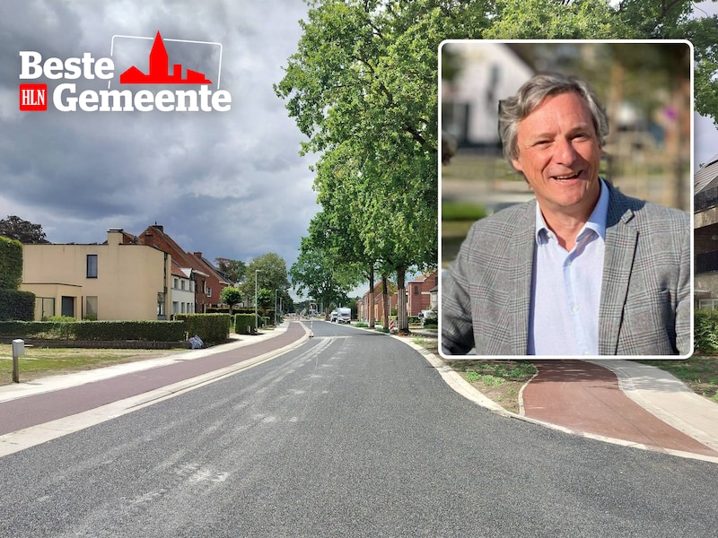 De vernieuwde Pastorijstraat in Kasterlee is een voorbeeld van hoe de gemeente meer inzet op mobiliteit. Inzet: burgemeester Ward Kennes.