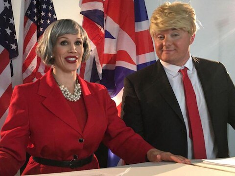 Theresa May en Donald Trump spelen mee.