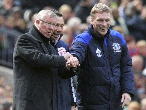 Volgt Moyes (r) Ferguson op bij United?