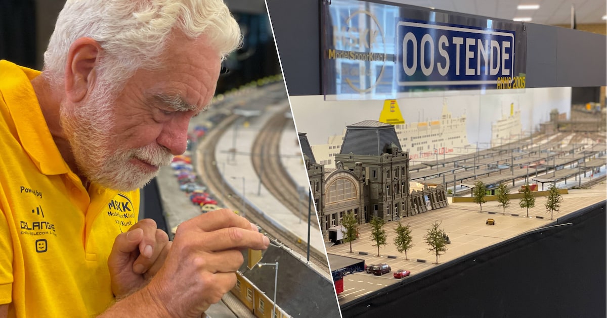 Station van Oostende anno 2005 herleeft op kleine schaal dankzij Modelspoorclub: “De ferry’s en de m