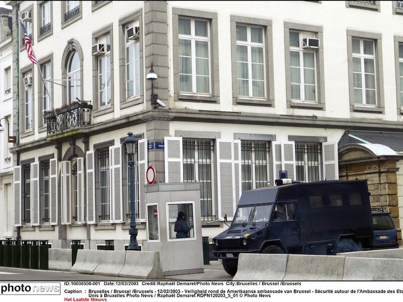 De Amerikaanse ambassade in Brussel.