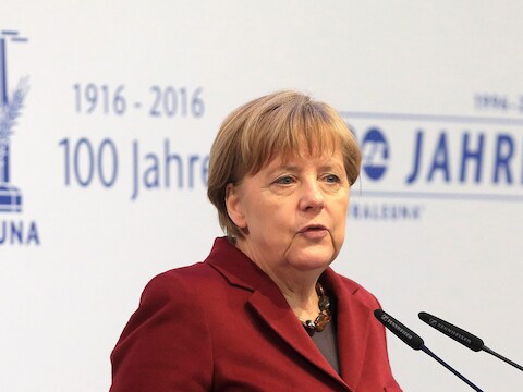 De Duitse bondskanselier Angela Merkel.