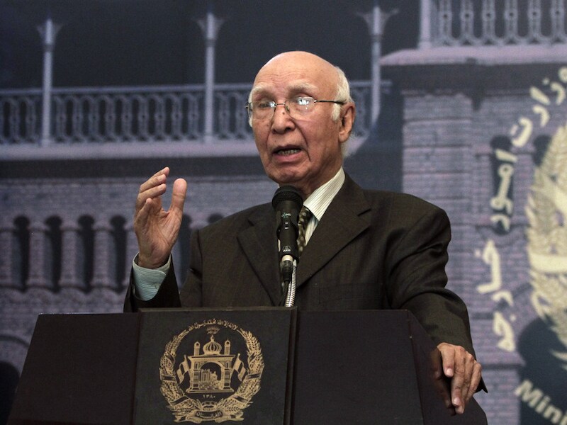 Sartaj Aziz, adviseur van premier Nawaz Sharif voor veiligheid en buitenlands beleid.
