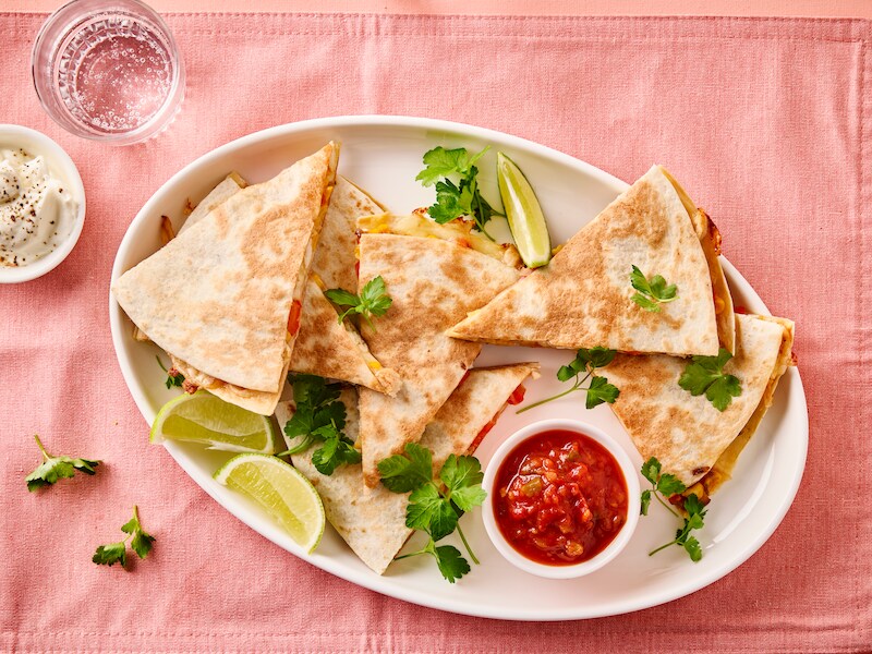 De perfecte lentelunch op je bord: quesadilla’s met kip
