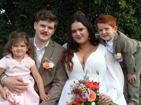 Florence en Bert zijn de gelukkige ouders van Cyrille en Martha en nu ook man en vrouw.