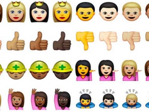 De 'multiculturele' emoji.