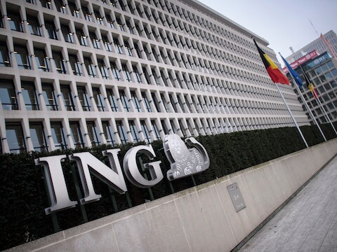 De hoofdzetel van ING in Brussel.