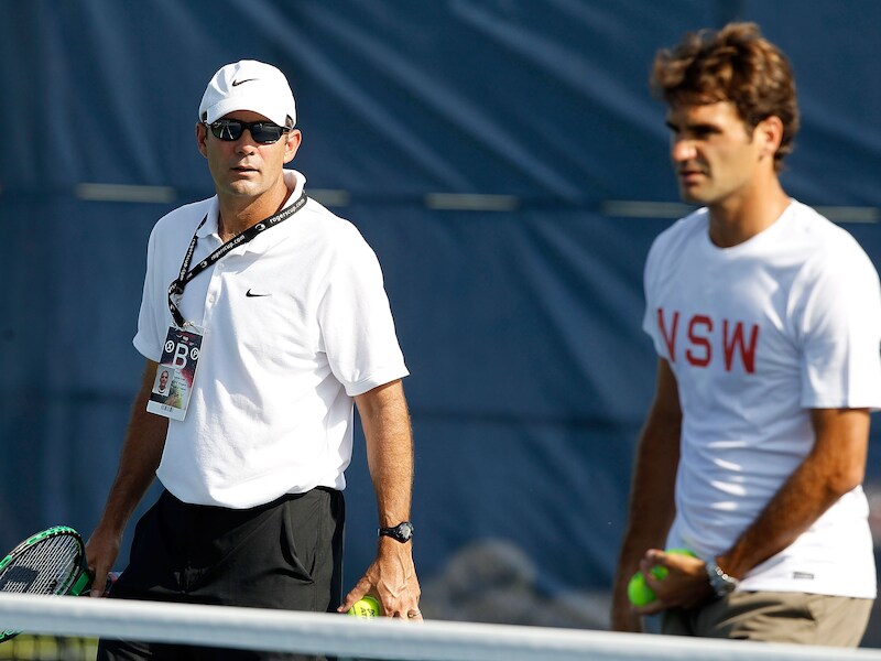 Annacone en Federer.