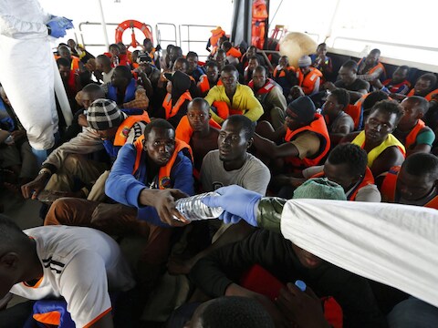 Beeld van een eerdere reddingsactie. (Archiefbeeld)