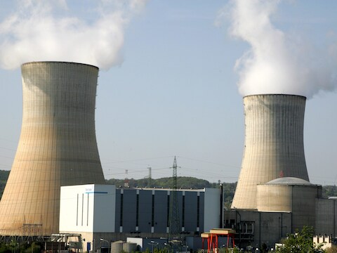 De kerncentrale van Tihange (Hoei).