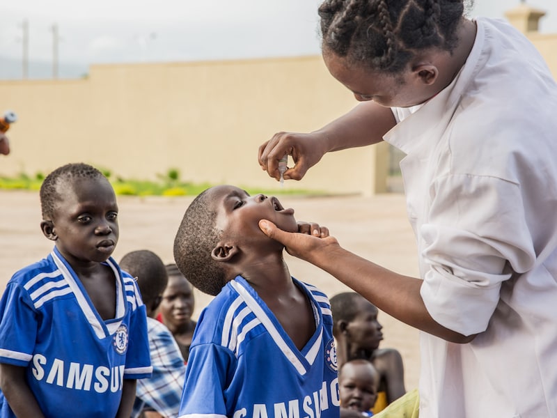 Een vaccinatiecampagne in Ethiopia door Unicef.