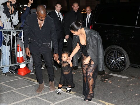 Kanye West, Kim Kardashian en hun baby North